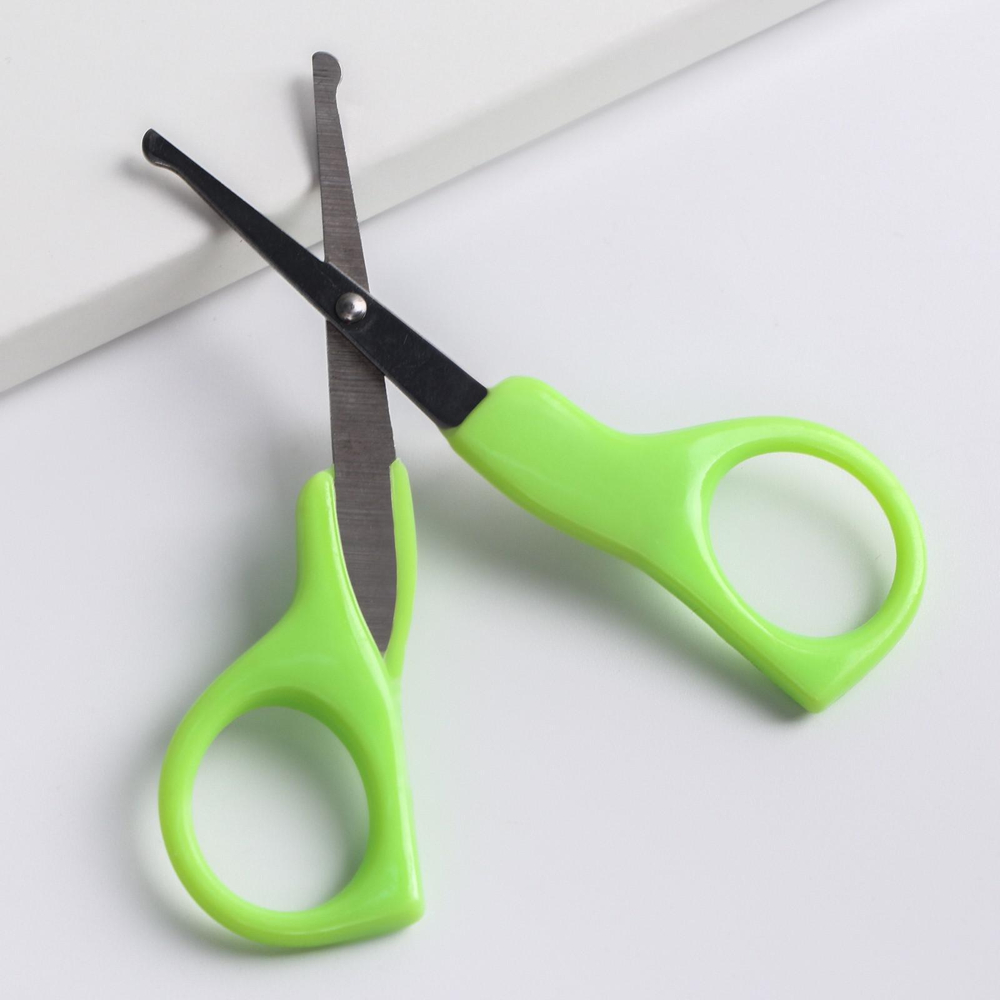 5231429 Ножницы детские, маникюрные, цвет салатовый