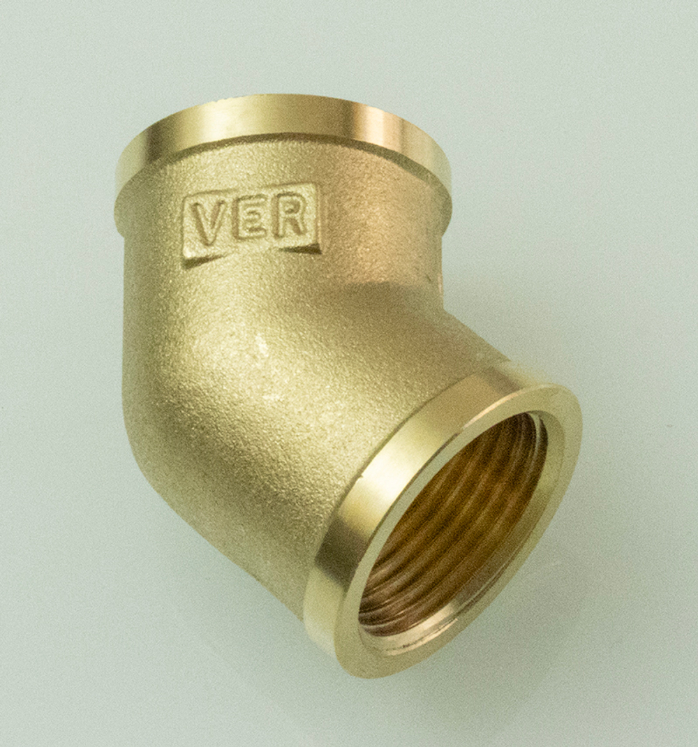 Уголок латун 45° 3/4 Г. х 3/4 Г.  ViEiR  (130/10шт)