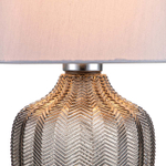 Настольный светильник 1х40Вт E27, стекло/ткань, дымчатый