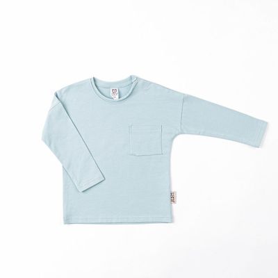 Basic long sleeve T-shirt - Sea Blue