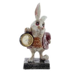 GAEM Фигурка декоративная "Кролик" с часами (LR44x1), L13 W13 H28 см