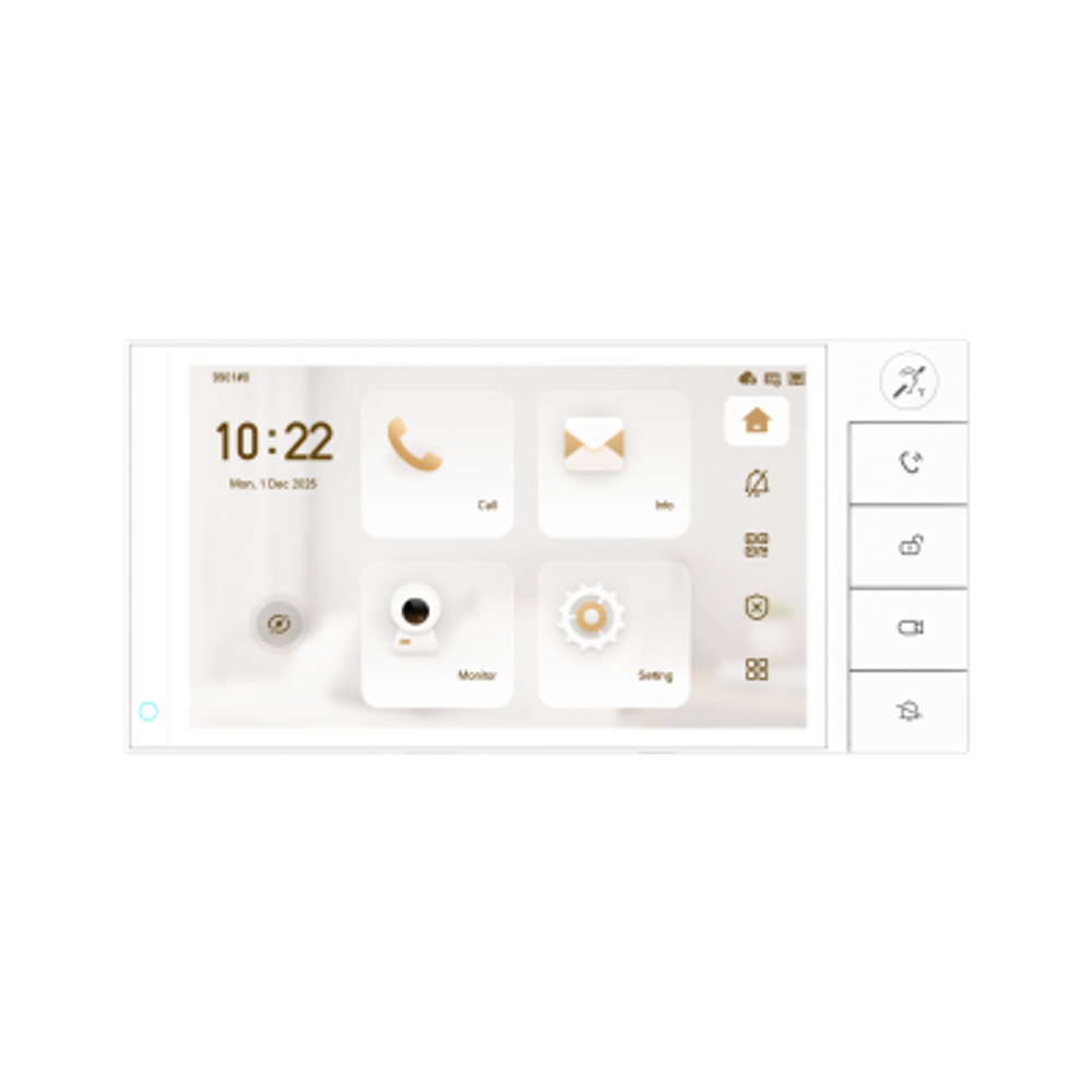 DHI-VTH5722BW-IWP Монитор видеодомофона IP, 2-проводный, 7 дюймовый с WiFi 2.4ГГц, (LInux), белый.