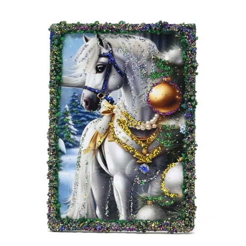 Магнит "Лошадь №6" с каменной крошкой 70*95мм