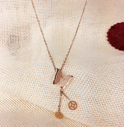 SALE! Подвеска на цепочке из ювелирной стали, Бабочка,1 шт.