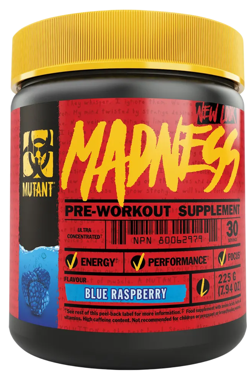 MUTANT Madness 225 g , Предтренировочный комплекс