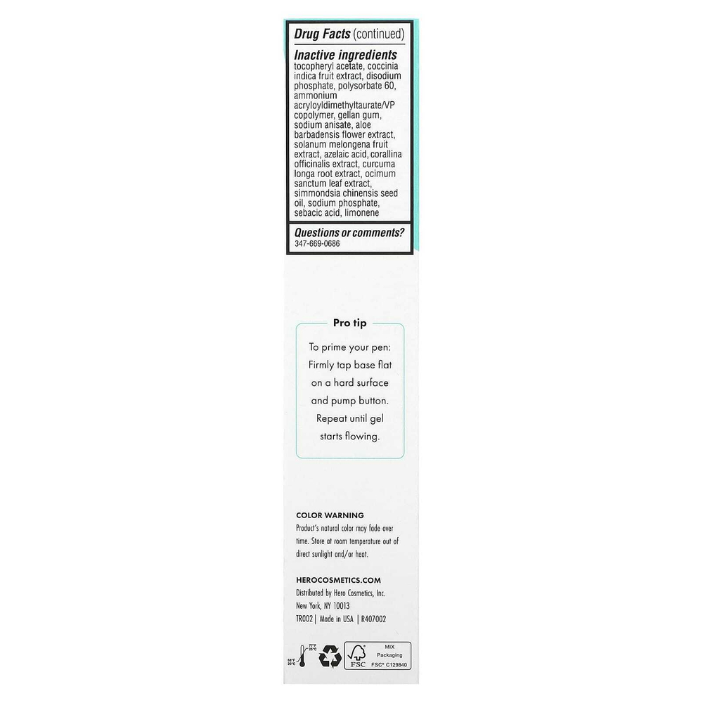 Hero Cosmetics, Pimple Correct, гель-ручка для очищения от акне, 10 мл (0,34 жидк. унц.)