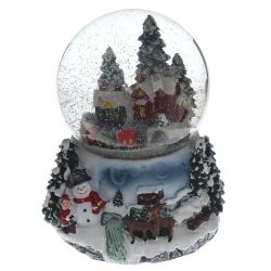 GAEM Фигурка декоративная "Рождество" в стекл шаре (свет, муз, вьюга, 3хAAA), D 10 см, L13 W13 H15 см