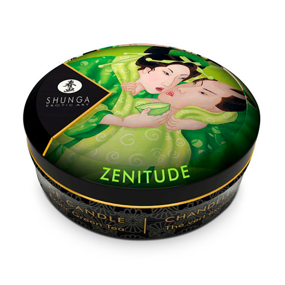 Массажная свеча с ароматом зелёного чая Shunga Exotic Green Tea 30мл