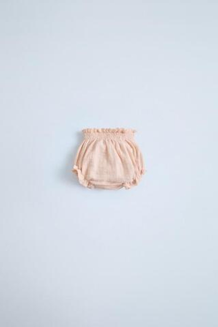 ZARA ТРУСЫ ИЗ КРЕПА, БЛЕДНО-РОЗОВЫЙ
