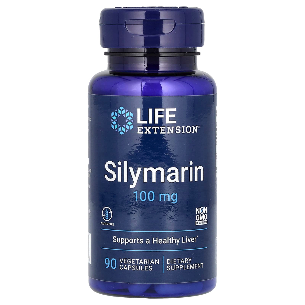 Life Extension, Силимарин, 100 мг, 90 вегетарианских капсул