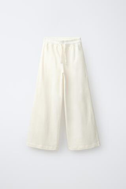 ZARA БРЮКИ WIDE LEG PUKAS SURF, ЭКРЮ
