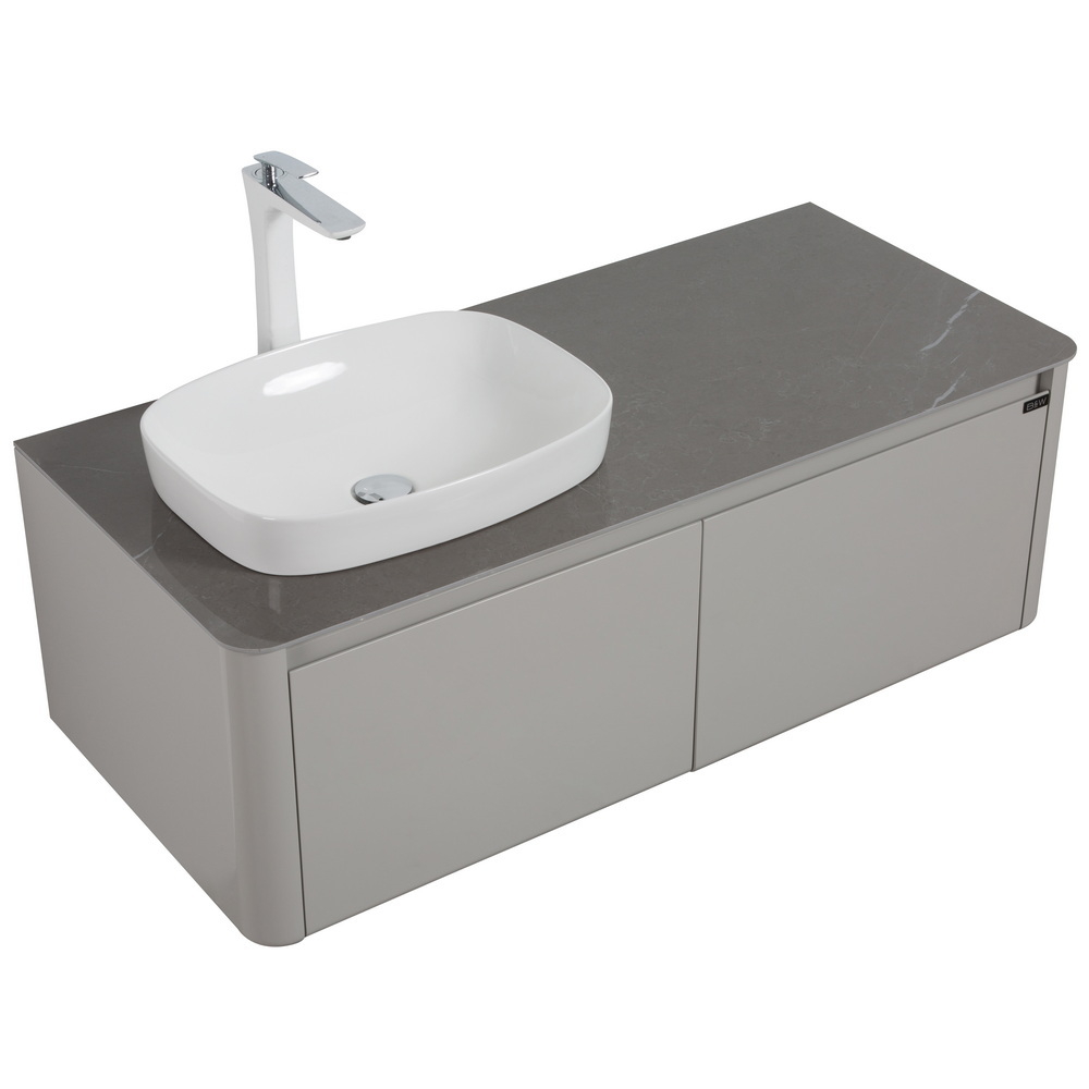 Тумба с раковиной Black&White Universe 120 см U915.1200 L glossy light grey
