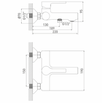 Смеситель для ванны 35k MIXLINE ML22-01 "Round"