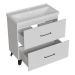 Тумба с раковиной РИФ-80 2 ящика белый
