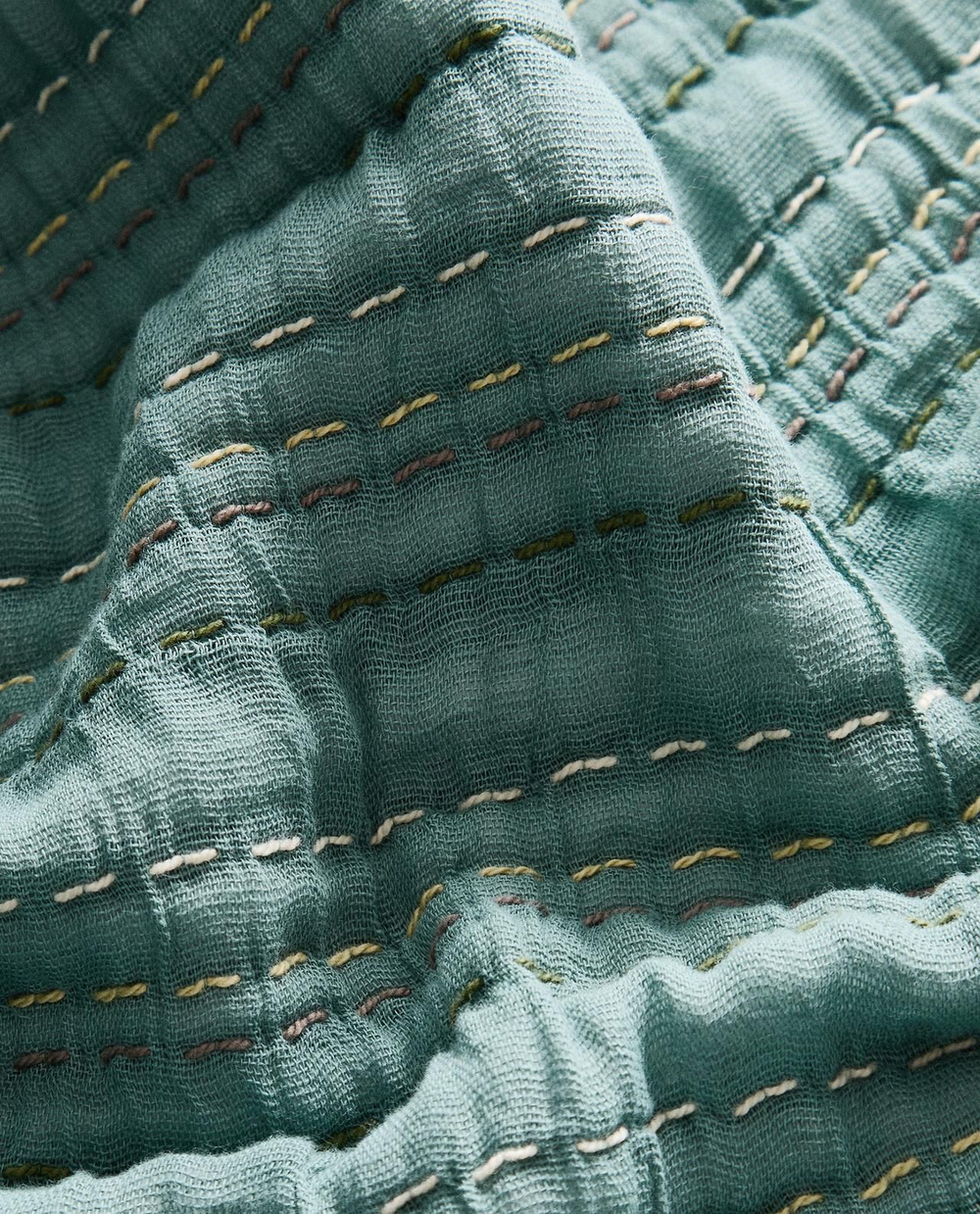 Zara Home - Хлопковое муслиновое одеяло, синий, 140x190 см