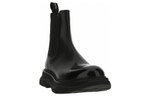 Alexander McQueen Shiny Toecap Tread Chelsea Boot Black