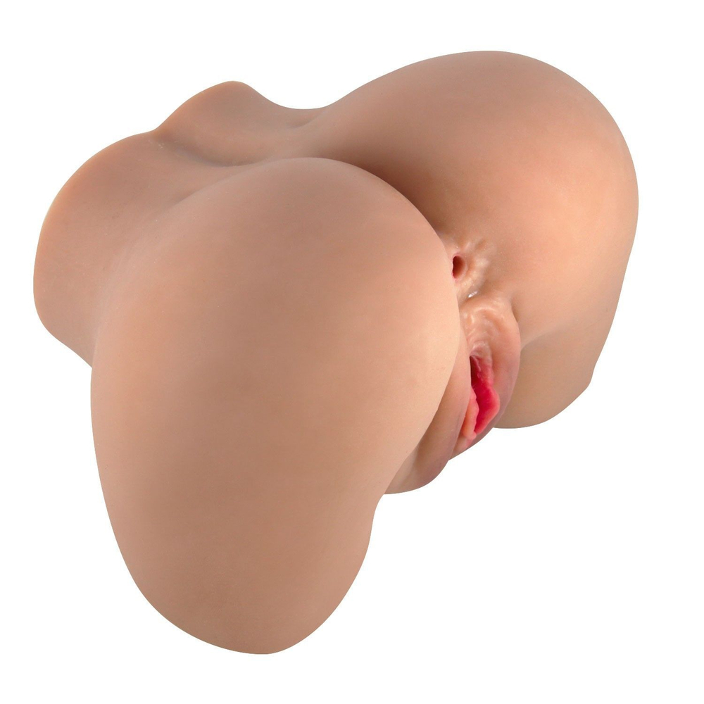 Карамельный мастурбатор-полуторс Mila с вибрацией (Цвет: карамель (темно-бежевый))