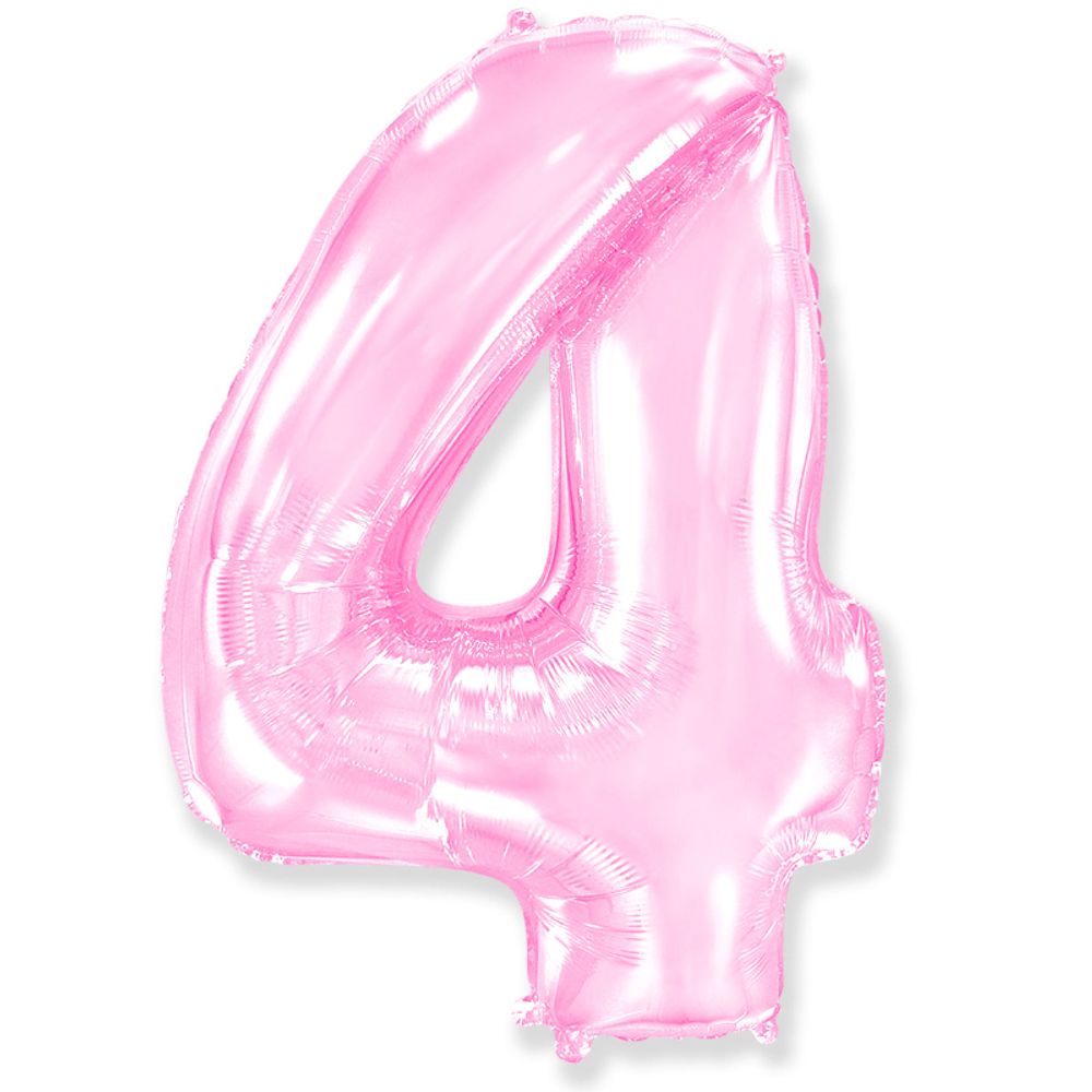 Цифра "4" розовый