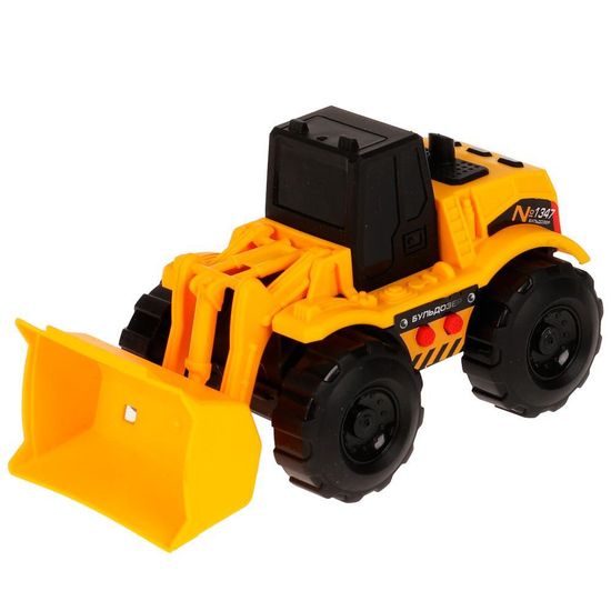 Машина пластик свет-звук БУЛЬДОЗЕР 16,5см, подвиж. дет., инерц., кор. Технопарк