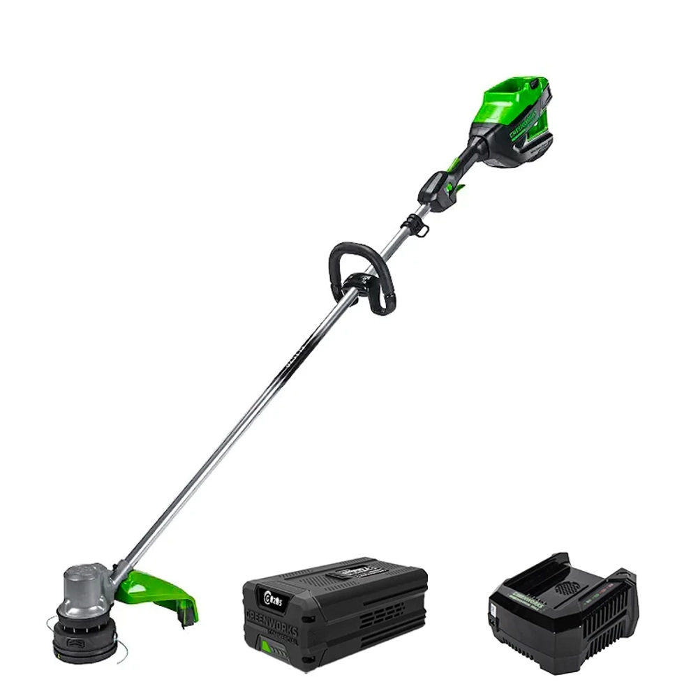 Аккумуляторный триммер Greenworks GD82LTK5 82В (1 x 5 Ач, ЗУ) захват 400 мм, 8.3 кг, 2110607UB