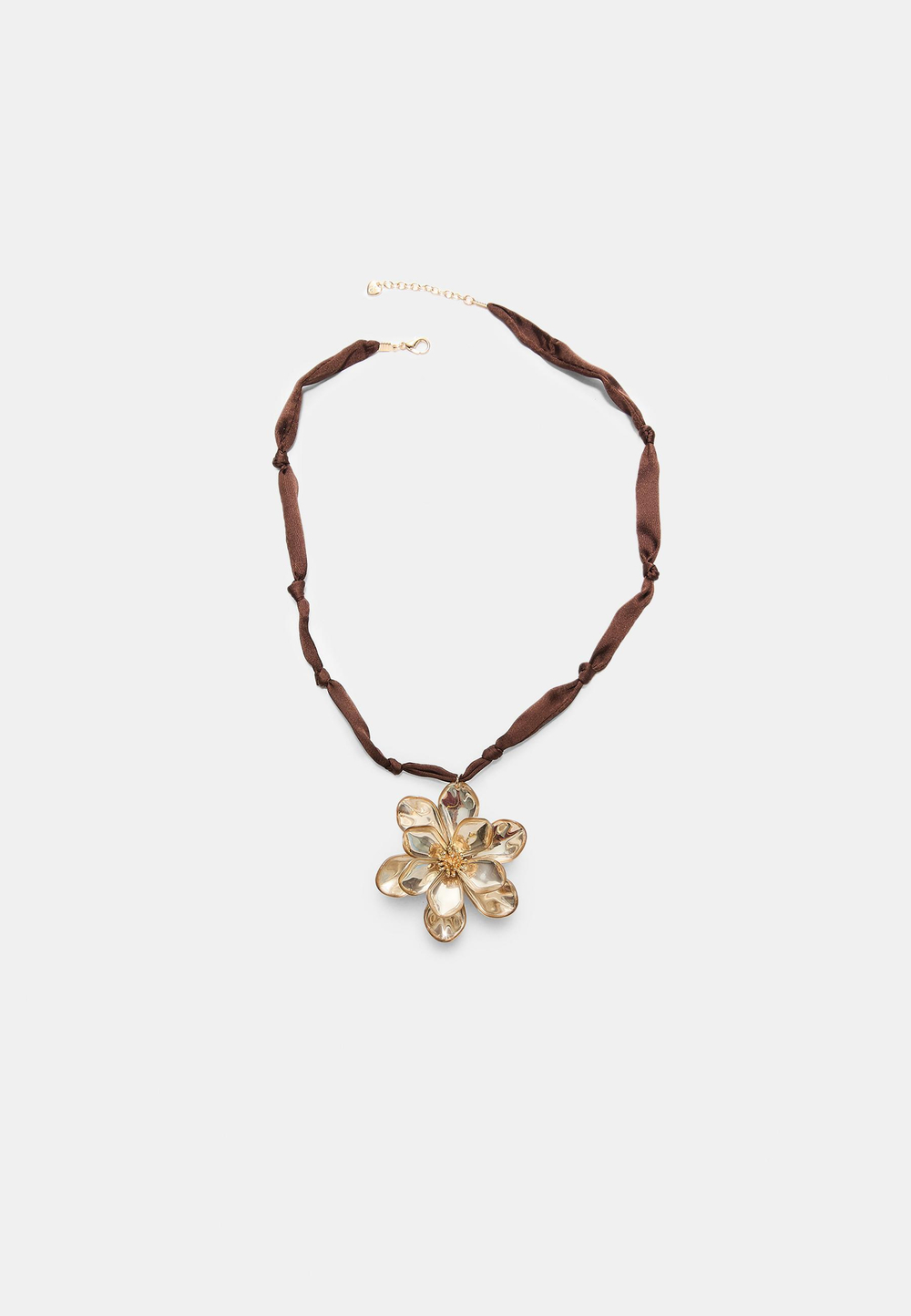 STRADIVARIUS Ожерелье с контрастным цветком, экрю