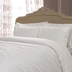 Постельное белье MINOSO крем с кружевом TIVOLYO HOME Турция