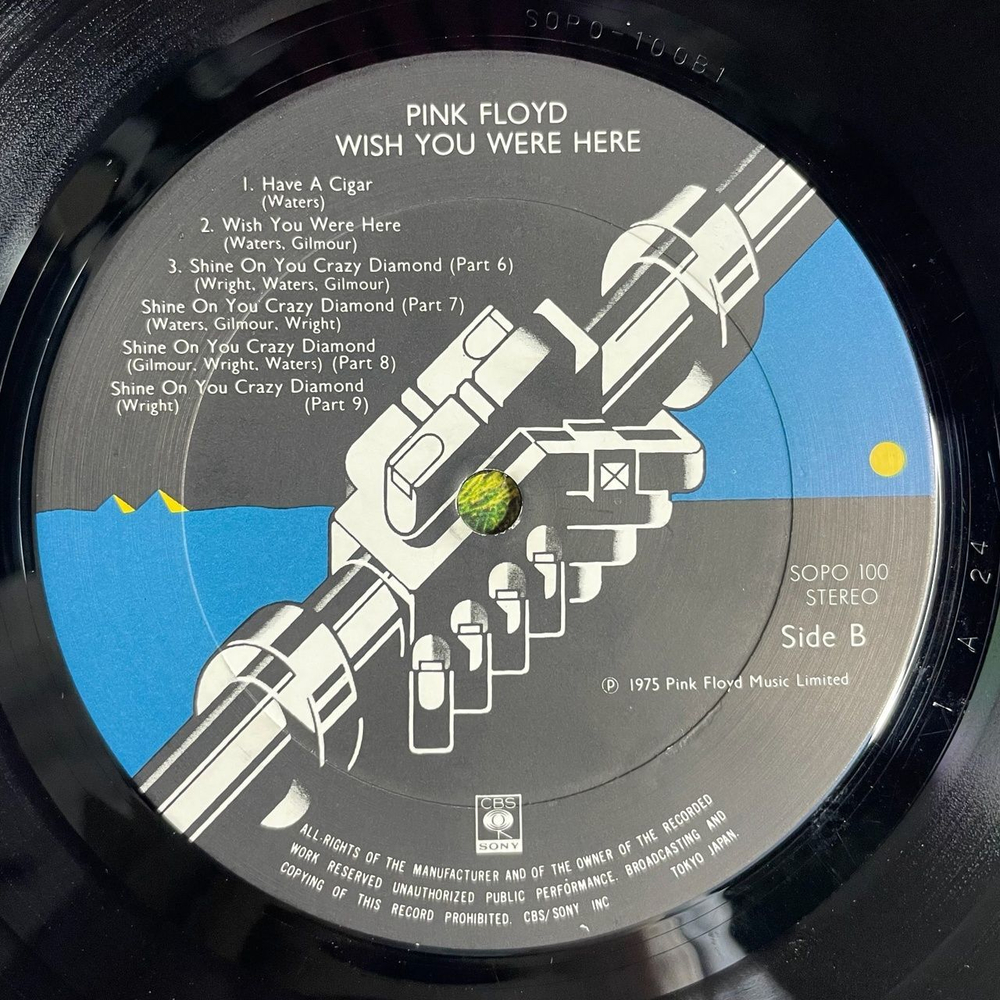 Винтажная виниловая пластинка LP Pink Floyd Wish You Were Here (Japan 1975) (Shrink, Sticker) (SOPO 100)