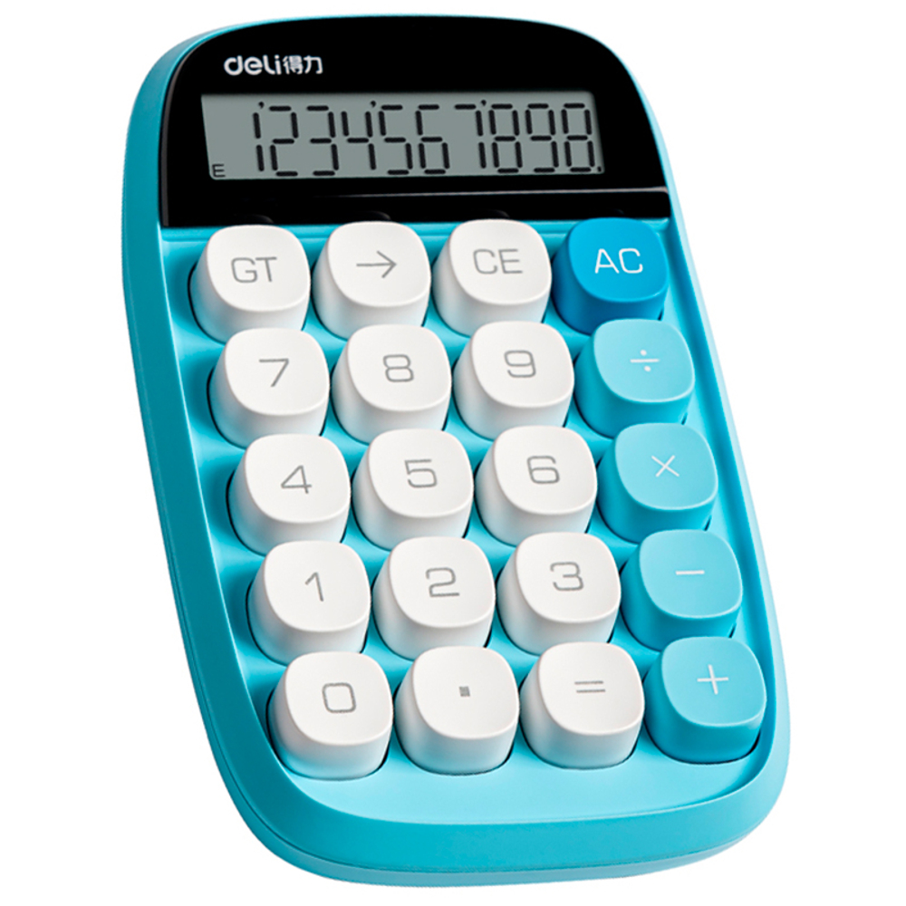 Калькулятор настольный DELI "TE35" 10 разрядный, 151х91х35 мм, синий