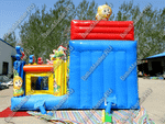 Коммерческий надувной батут "Звериный мир" 7*5*4 м