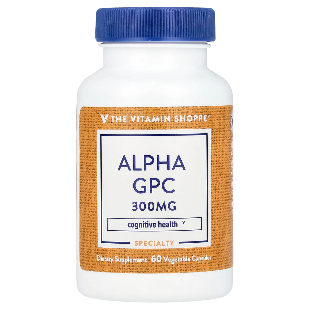 The Vitamin Shoppe, Alpha GPC, 300 мг, 60 растительных капсул