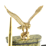 Письменный прибор "Гордый орел" из змеевика и бронзы