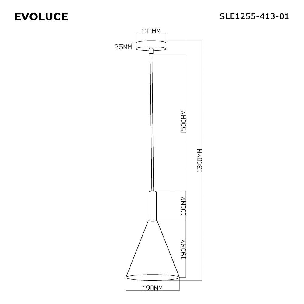 SLE1255-413-01 Светильник подвесной Черный/Белый E27 1*40W