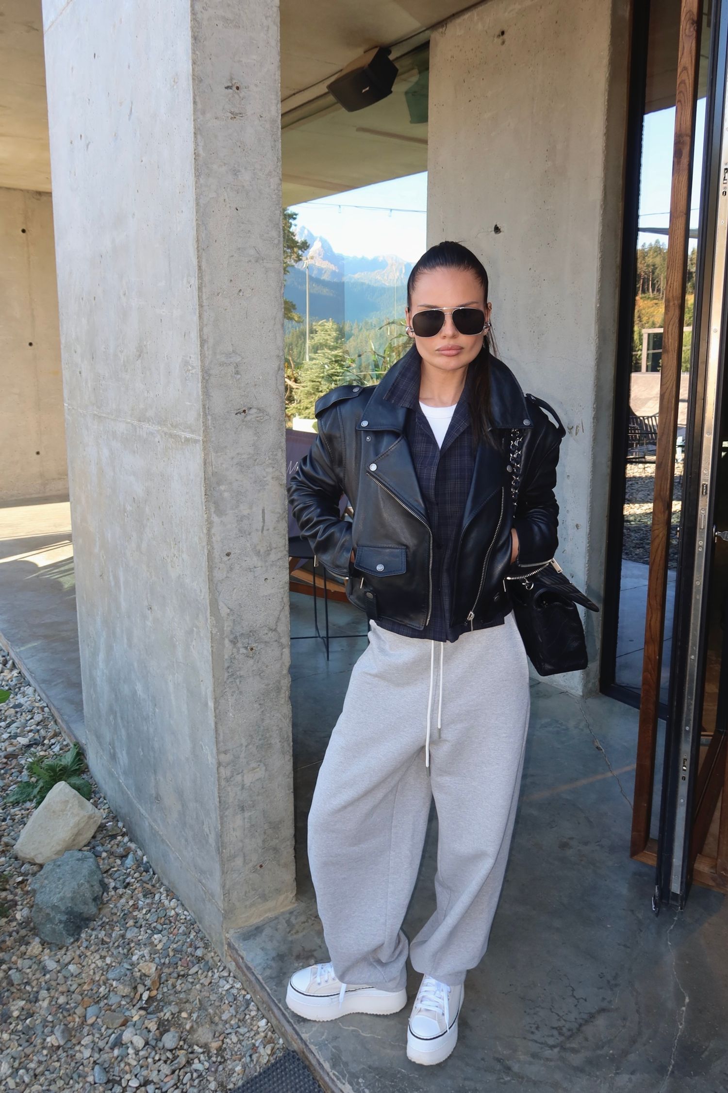 брюки-бананы, grey melange