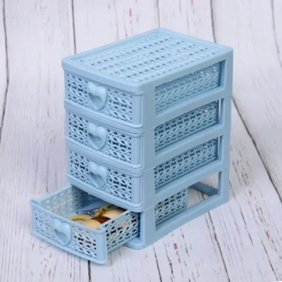 Комод малый «ПАЛЕРМО», цвет голубой, 4 отделения, 13*9*15см