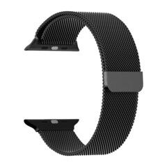 Металлический ремешок Миланская петля Milanese loop 38 мм / 40 мм / 41 мм для Apple Watch (Черный)