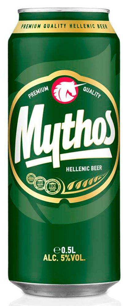 Пиво Митос / Mythos 0.5 - банка