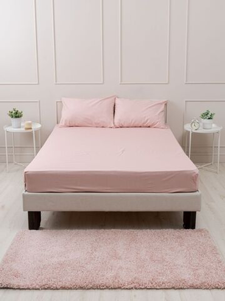 Простыня на резинке 90*200 розовый