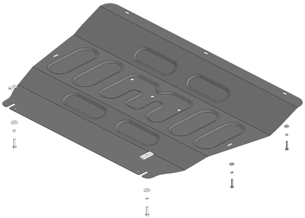 Защита картера двигателя, КПП. 2 мм, Сталь. для Omoda C7 2025-н.в., Motodor.79016