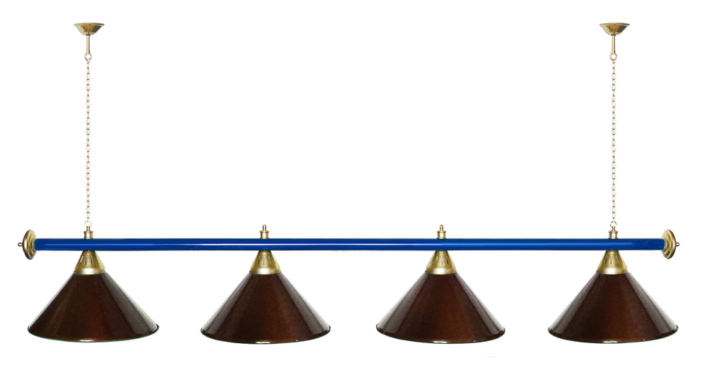 Лампа STARTBILLIARDS 4 пл. (плафоны золотые,штанга золотая,фурнитура золото)