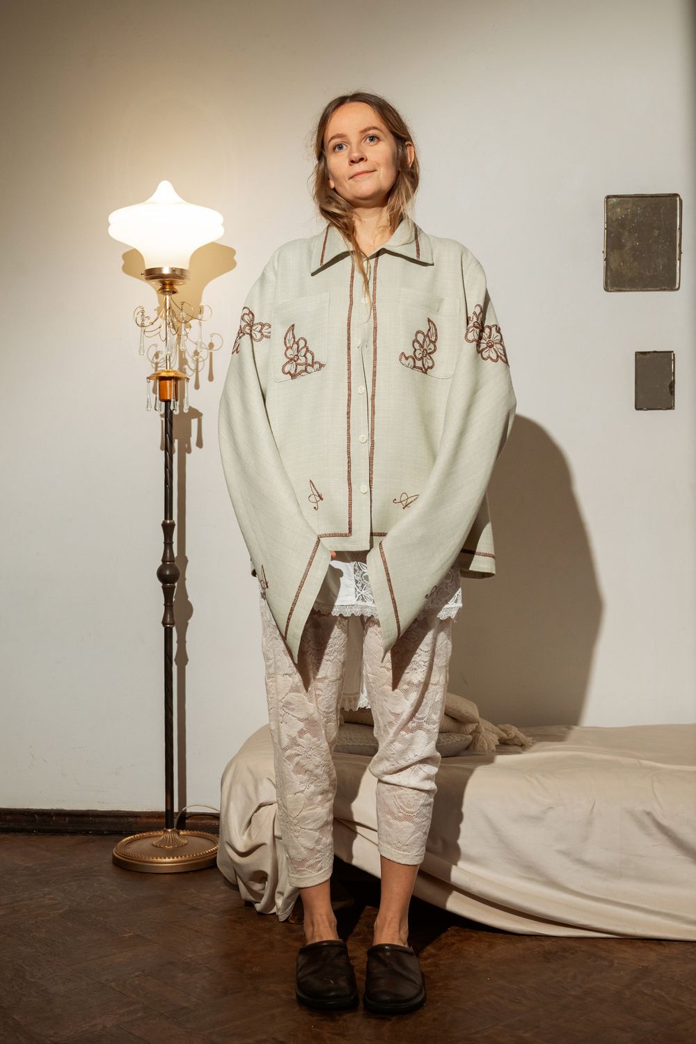 Рубашка Soeurs с Инициалами бежевая