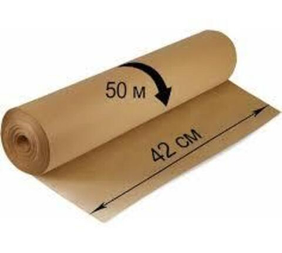 Бумага оберточная крафт в рулоне (0,42/50м) Коммунар К (50г/м)