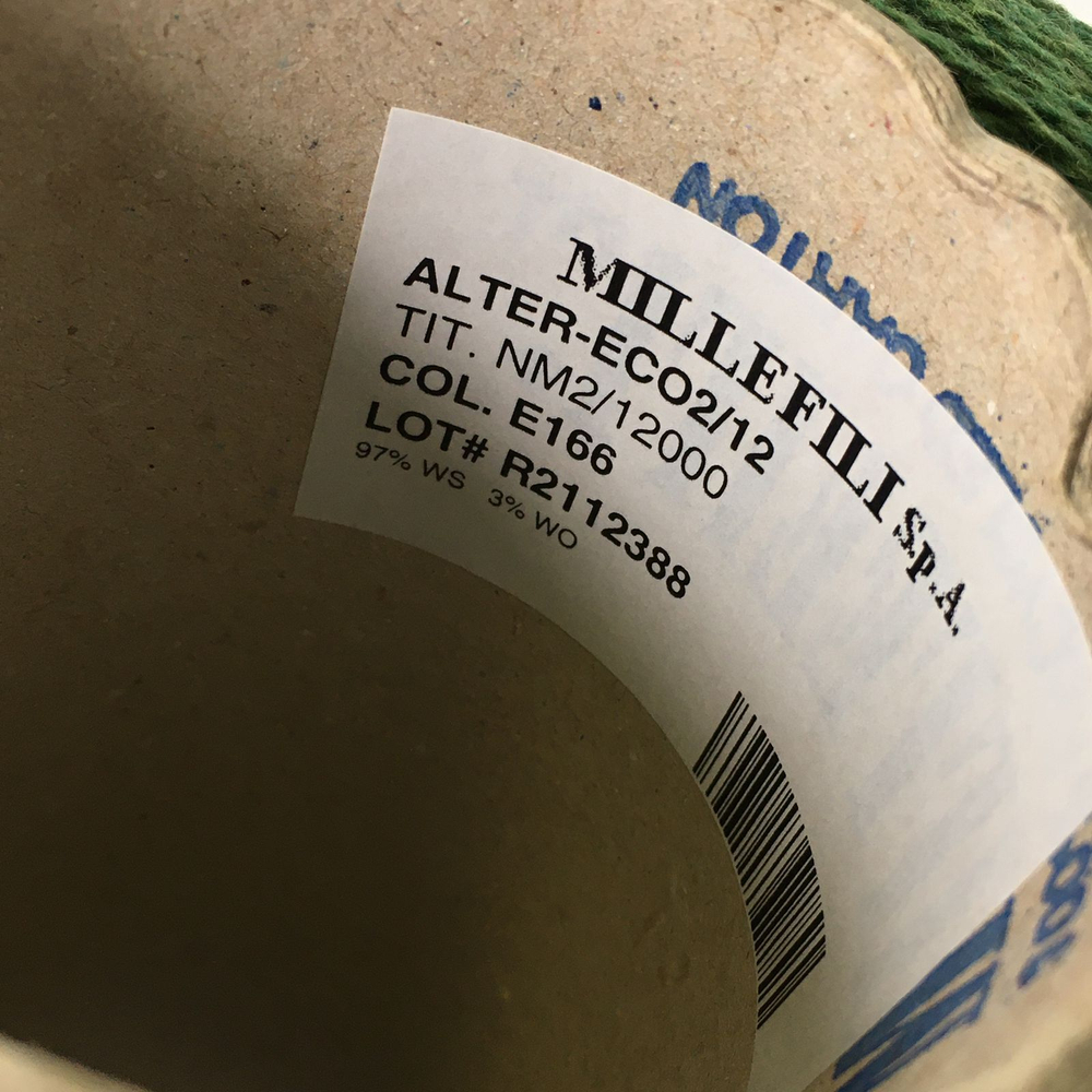 ALTER-ECO - Millefili; 97% кашемир, 3% меринос; 600м/100гр; col.E116, цвет: Зеленый травяной Есть мал. бобинка 252гр.