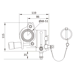 Зажим KUPO KCP-844 TV COUPLER SILVER
