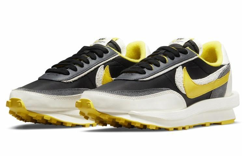 Кроссовки Sacai X Undercover X Nike Ldwaffle Black And Bright Citron
