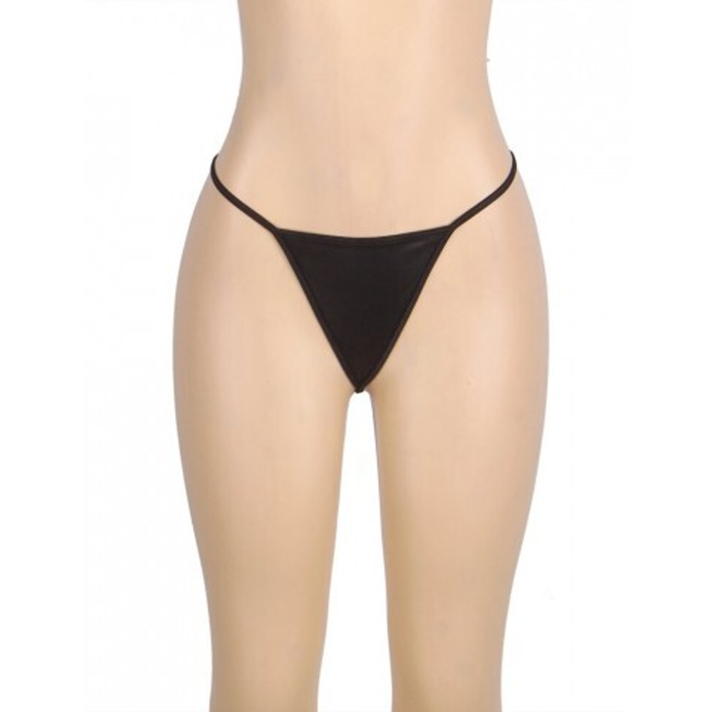 Кожаное платье с кружевом OhYeah +стринги, XS-S