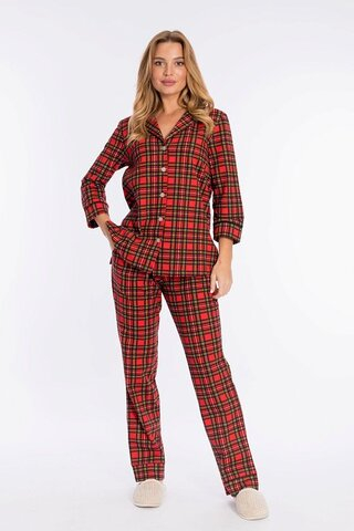 Теплая пижама в клетку