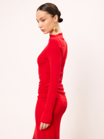 Платье вечернее праздничное длинное с драпировкой