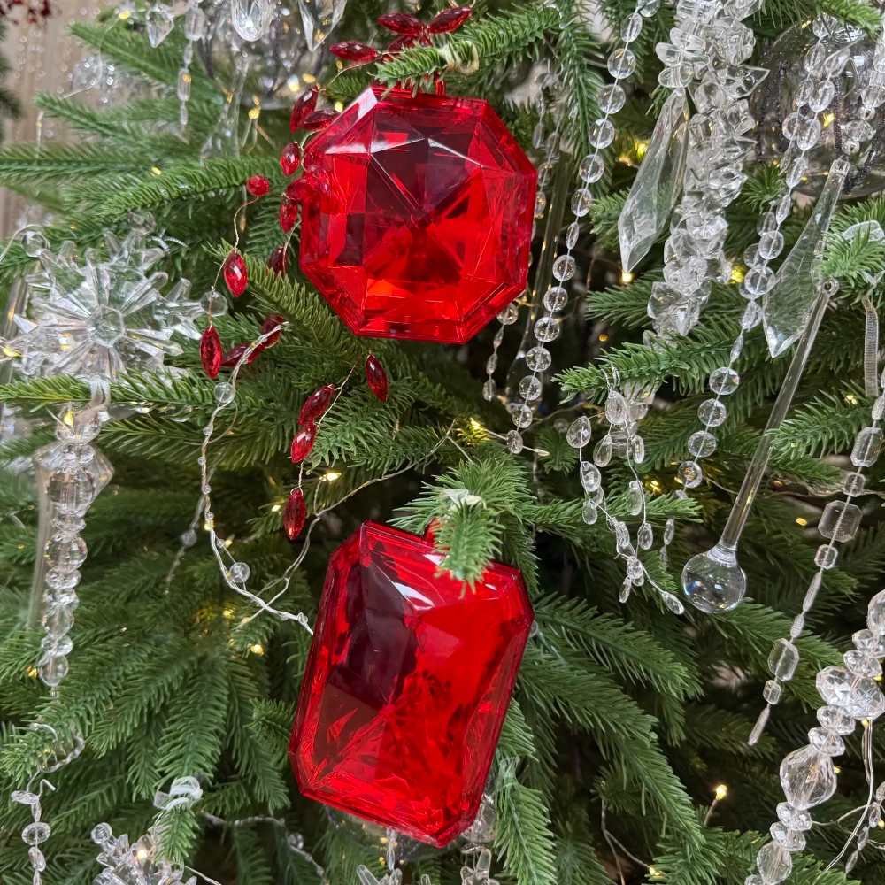 Ёлочное украшение «DIAMOND - Elegant» 8,7*3,7*10 см, Красный