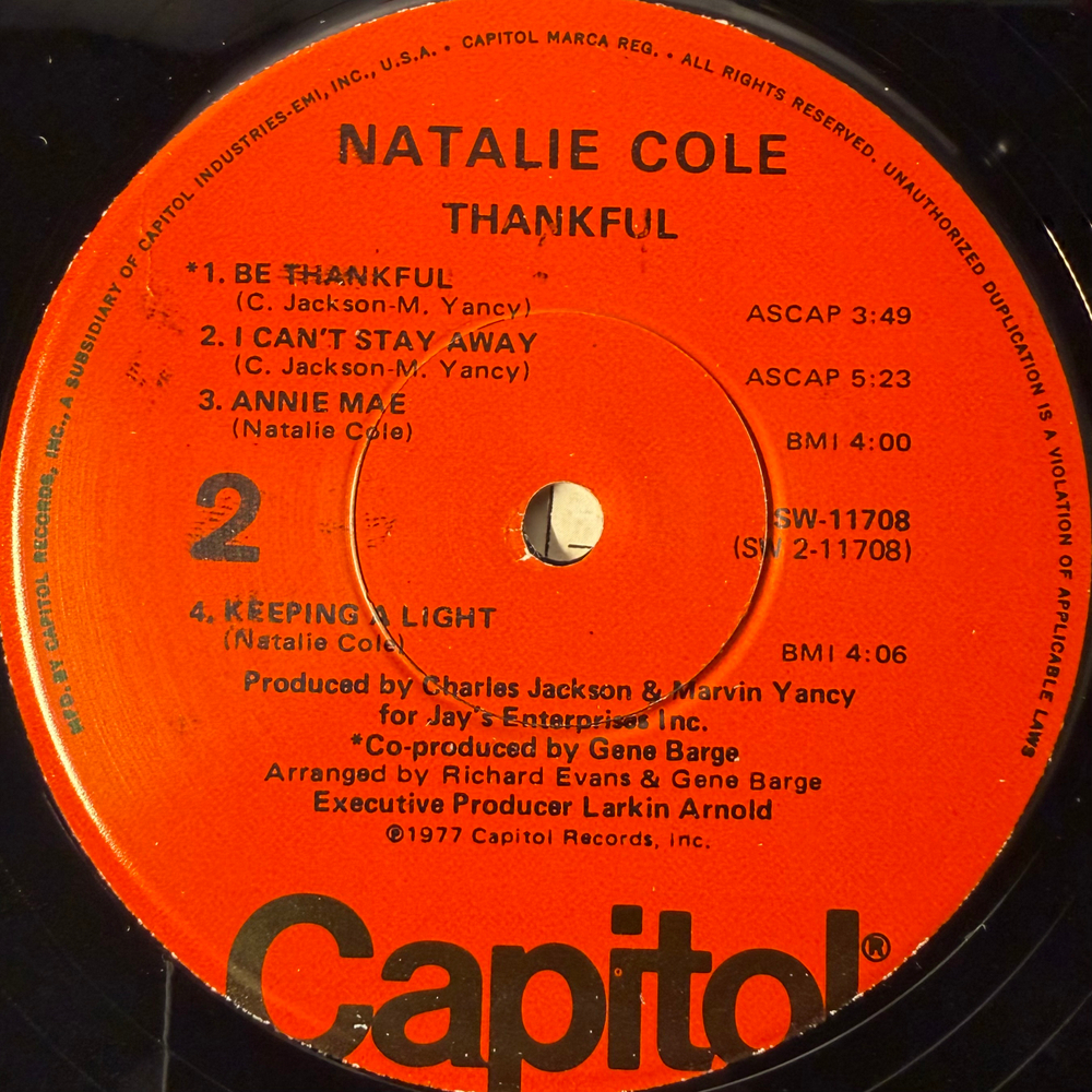 Natalie Cole ‎– Thankful (США 1977г.)