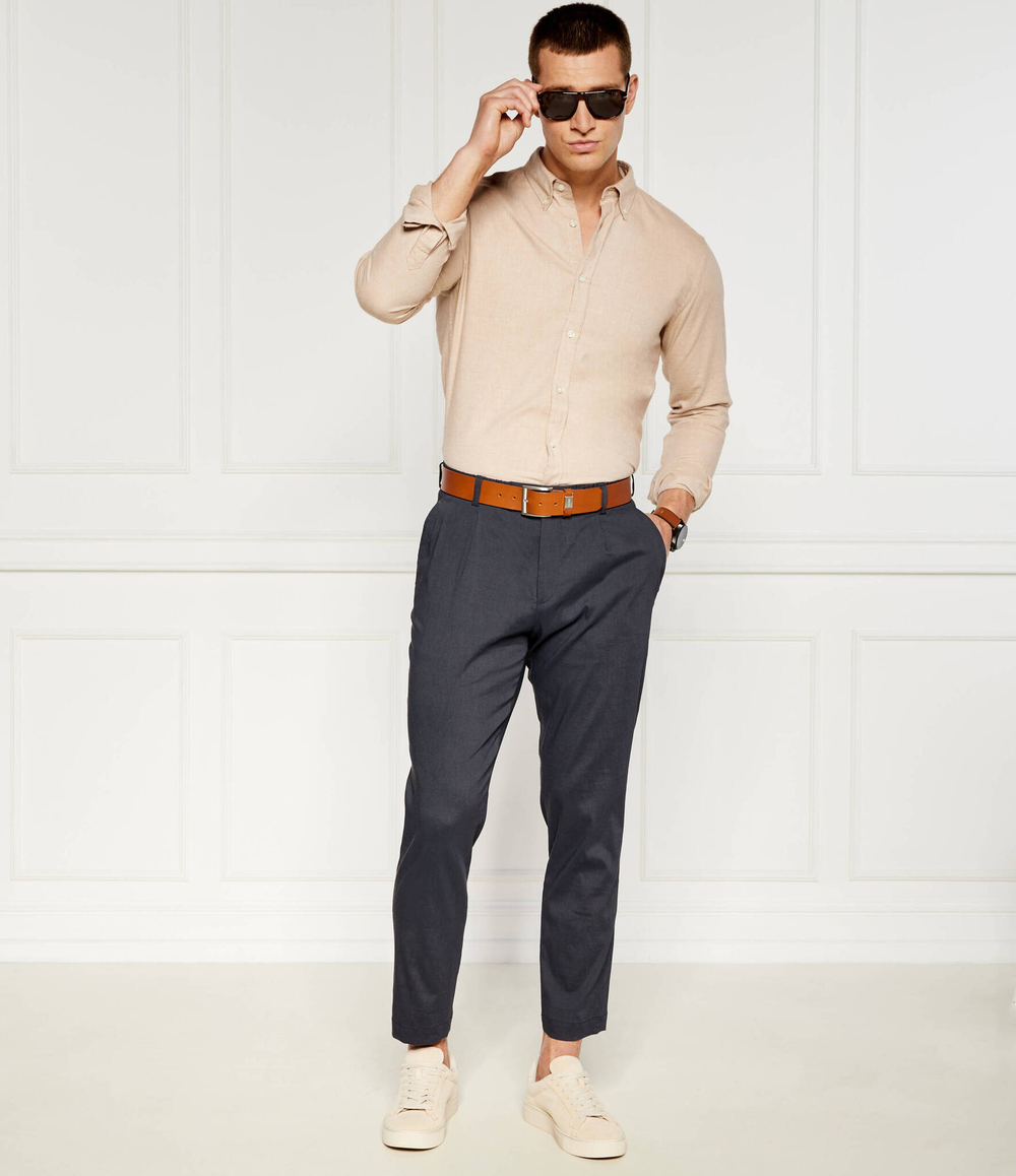 Льняное штаны P-Perin-RDS-WG-242 BOSS BLACK - темно-синий(50514595)